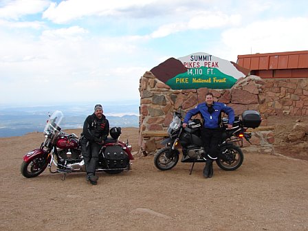 Marc and Pat at the top of Pikes Peak