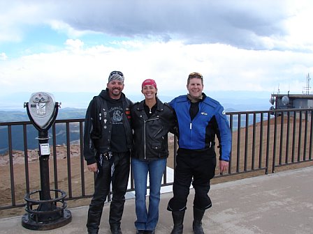 Pat, Karin and Marc at the top of Pikes Peak