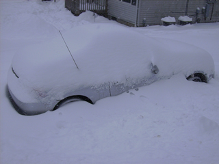 Look at my car I got some snow