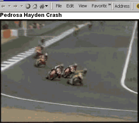 Pedro Crashing Hayden