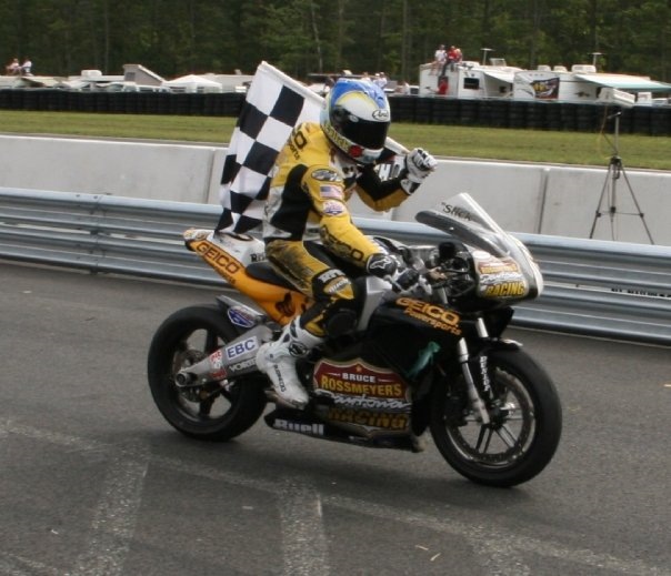 AMA Daytona Sportbike Champion Danny Eslick on Buell 1125R with Checkers