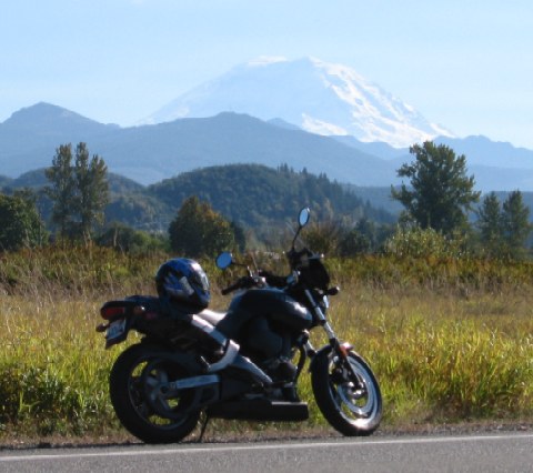 Mt. Rainier from the NW view.  This one should erupt within 100 years.