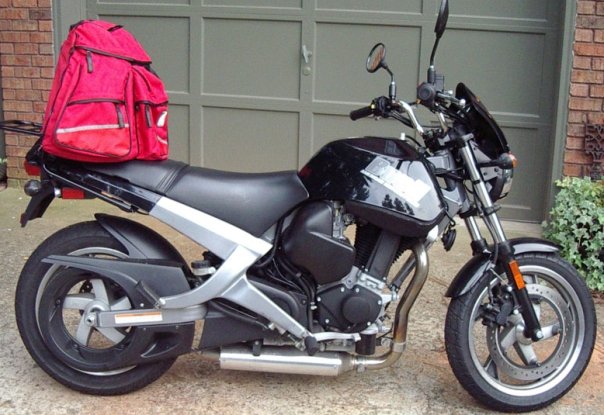 "Buell" outfitted for commuting...