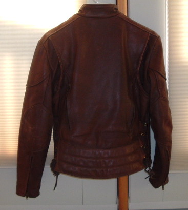 leather jacket back view
