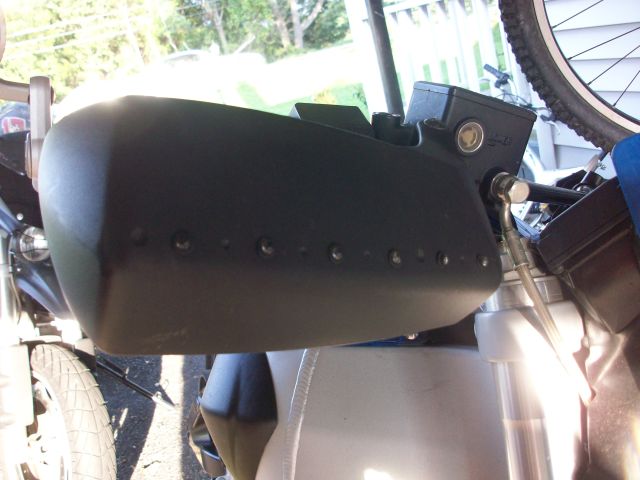 l.e.d. blinkers in the hand guards
