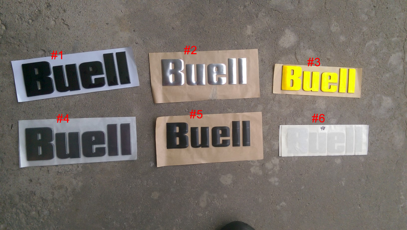 Buell vinyl lettering