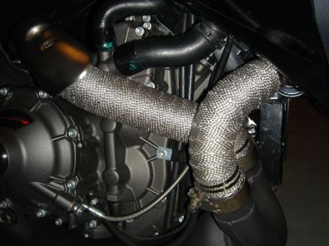 with exhaust wrap