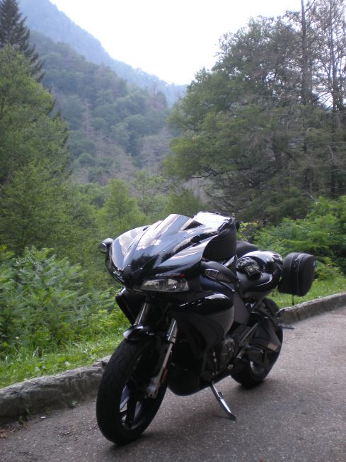 My 1125R by the Smokey mountains on my way home to Augusta, Ga after Traffic Court 