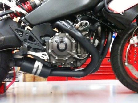 Powder/Thermal coated Buell race exhaust 2