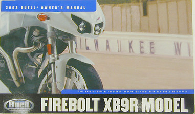 XB9R Owner's Manual - 2003