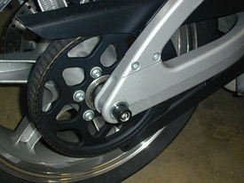 Right side of swingarm with spool/slider