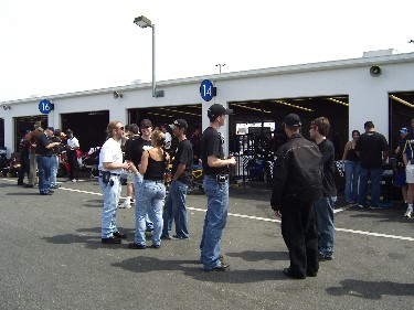 outside Garages, DaveS on left, needs haircut