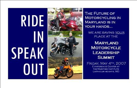 Motorcycle safety conference flyer. pass it out!