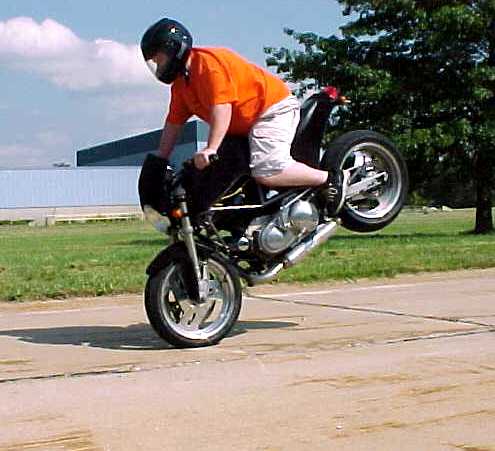 50 mph rolling stoppie on my '96 S1