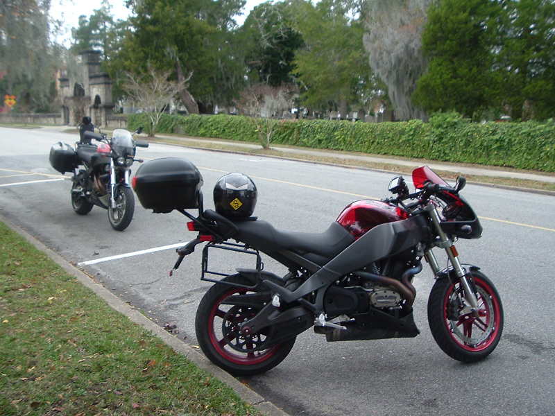 Buell's by a cemetery