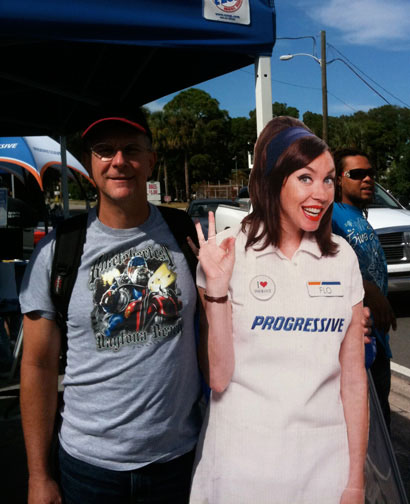 Dave with the hottest chick at Biketoberfest!