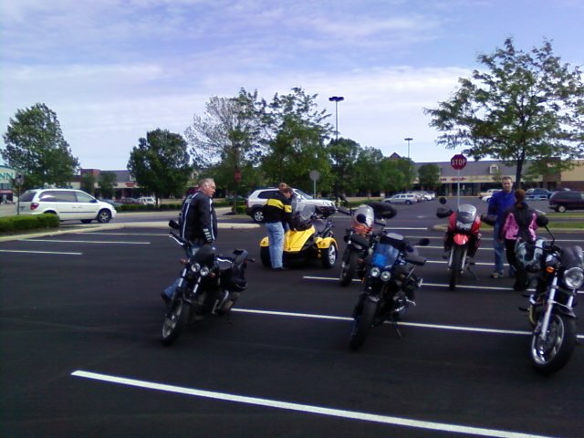 Wal-Mart parking lot before ride 1