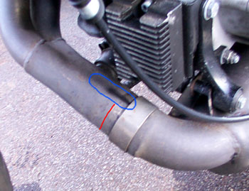 highlighted exhaust leak