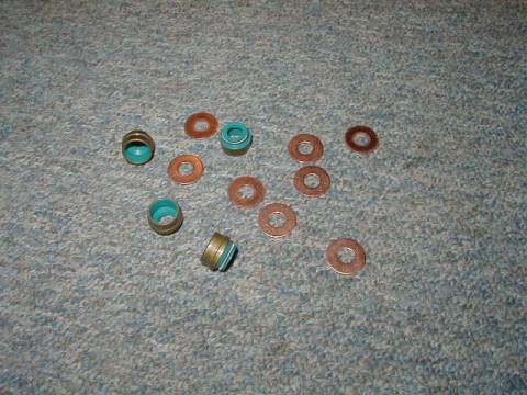Copper washers and Unidentified parts