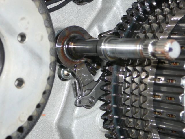 Lower Shifter pawl in proper position