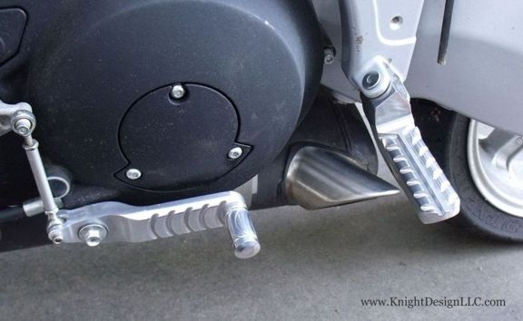 Knight Design Shift lever and footpeg on Buell XB