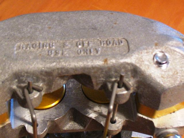 Vented rotor - calipers.