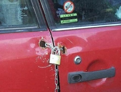 The redneck auto security system