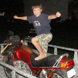 yahooooo daddy got a motorcycle!