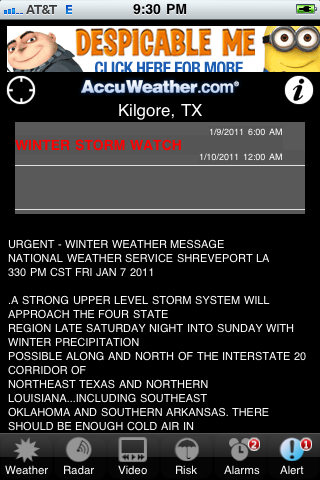 National Weather Service Alerts