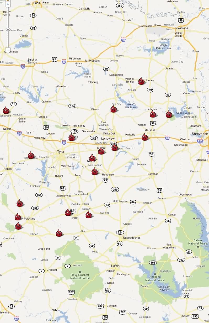 East Texas Wildfires