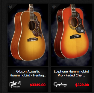 Gibson and Epiphone