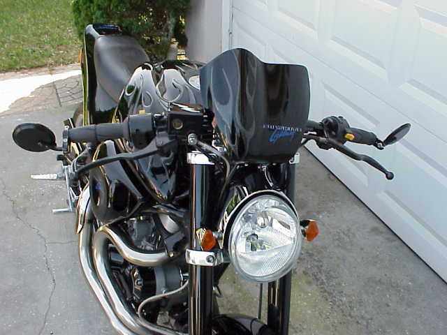 Vrod Headlight and powder coated forks
