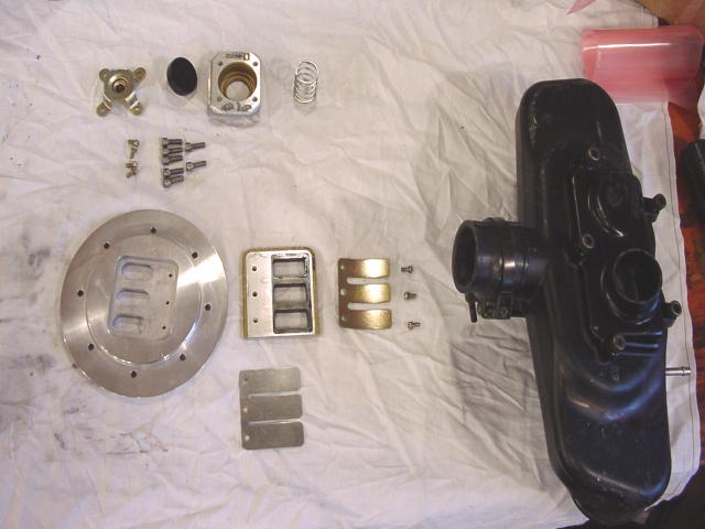 parts of Yamaha intake modified to work on Buell