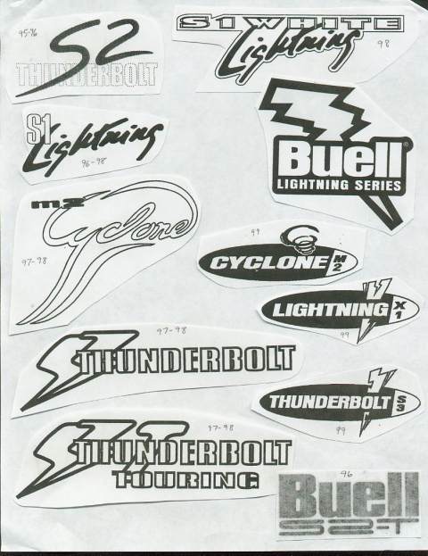 Buell model logos