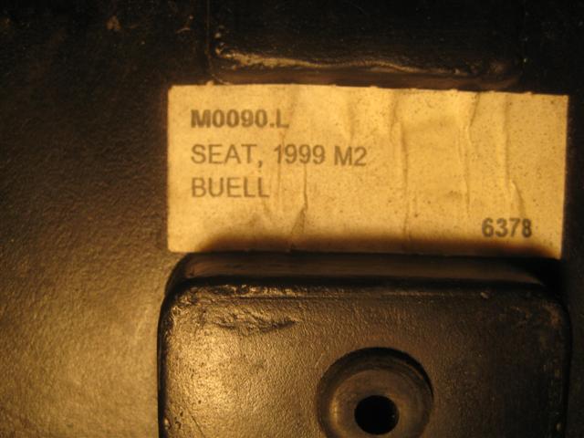 The tag on the back of the seat