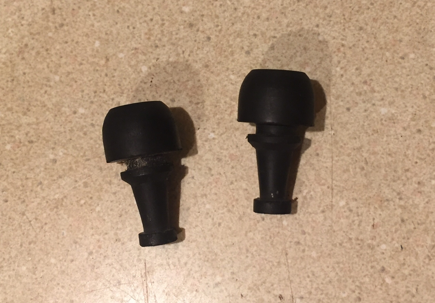 Two rubber parts