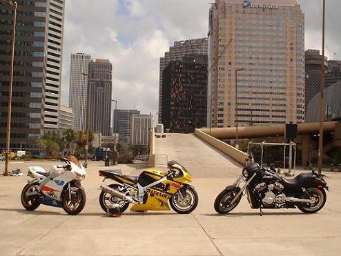 Bikes on side of superdome