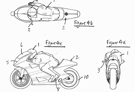 Sketch - Bike with rider 3-view