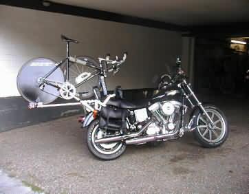 Dyna Super Glide with bicycle mount, Misnomer eh?